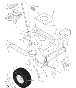 Steering Diagram and Parts List for 465617X51A 2007 Briggs and Stratton Lawn Tractor